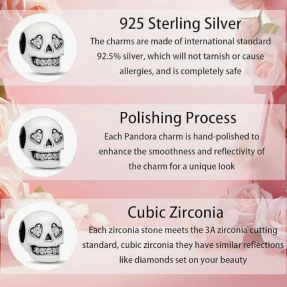 Skeleton Sterling Silver Compatible With Pandora - image 2